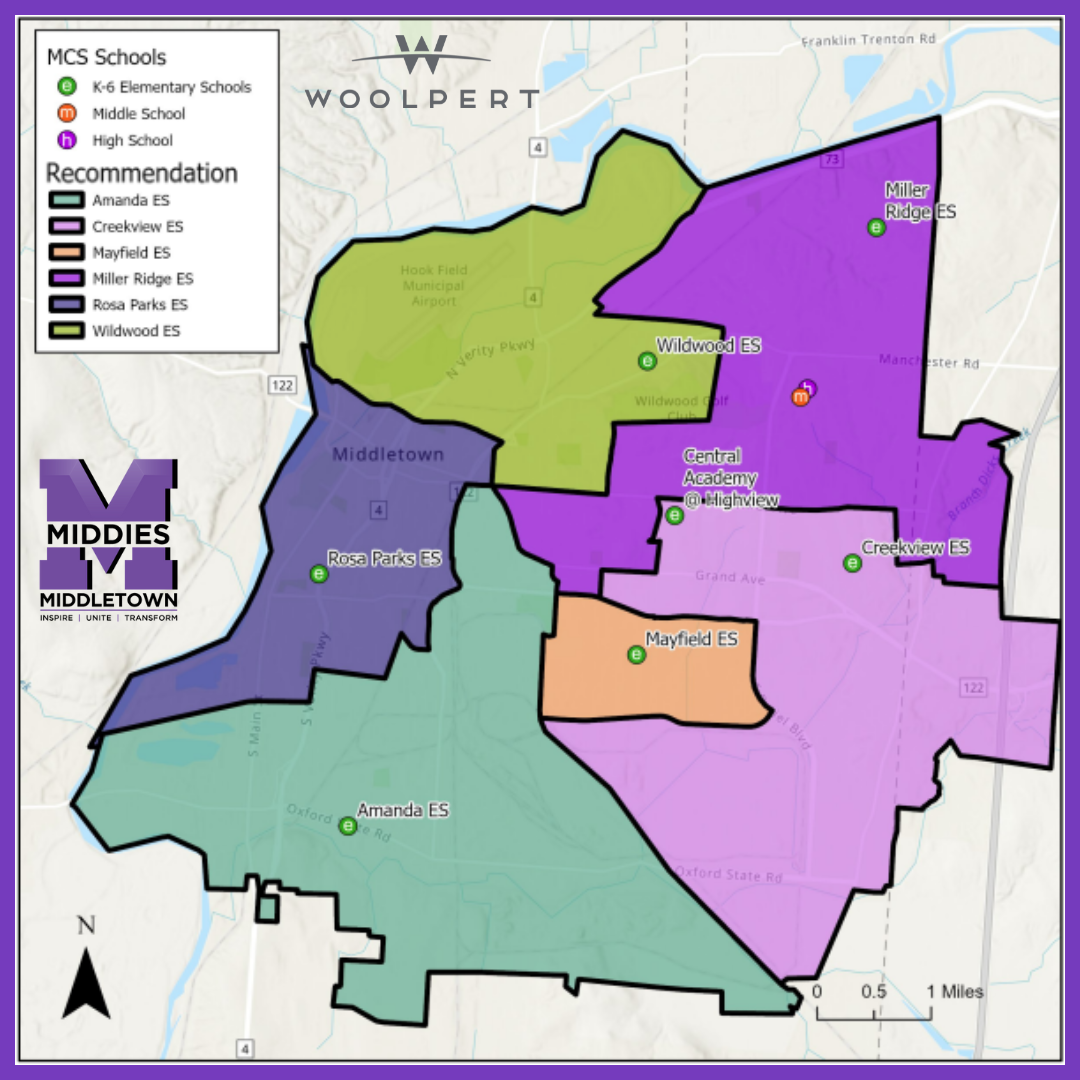 Graphic shows new attendance boundaries for the 2025-2026 school year